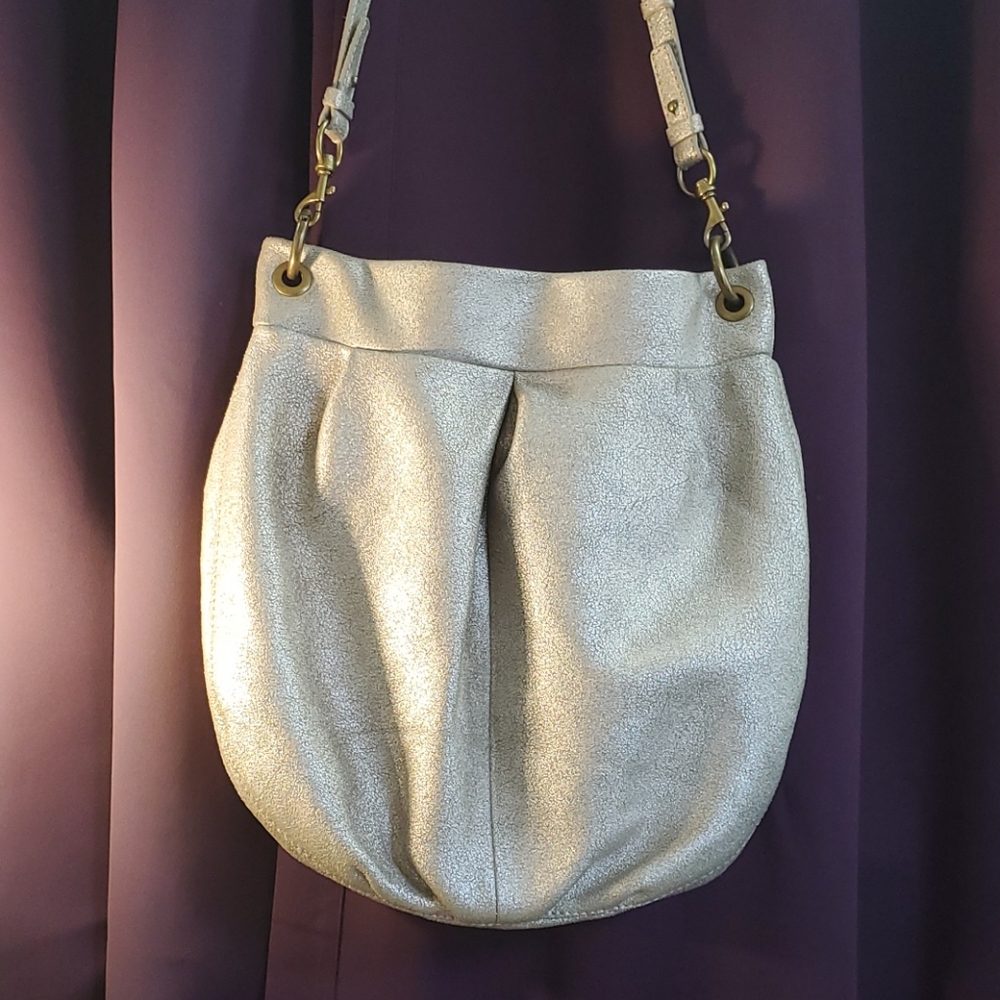J Crew Big Boho Gold Bag